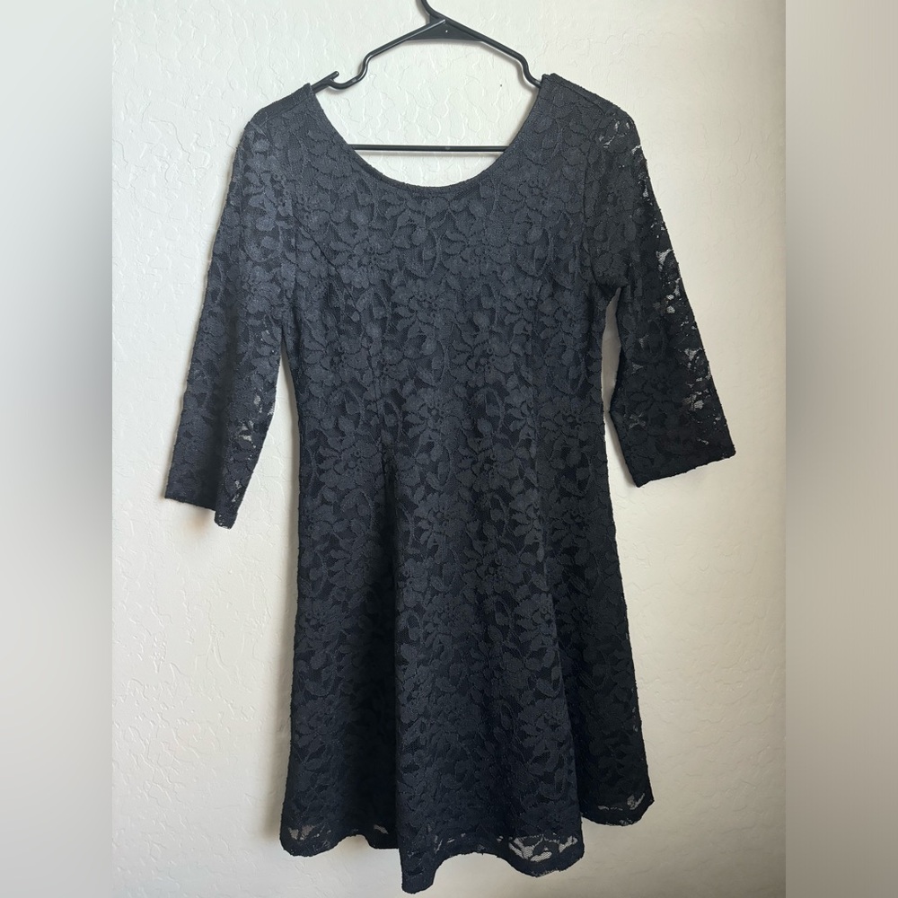 Lush Size Large Black Lace Cocktail Dress